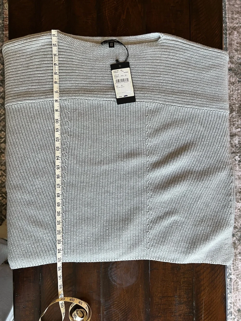 NWT Weekend Max Mara Pearl Grey Chunky Knit Sweater XL